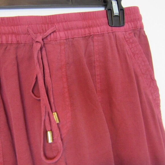 NEW Anthropologie Flowy Burgundy Rayon Shorts XS Elastic Waistband HEI-HEI - Picture 3 of 7